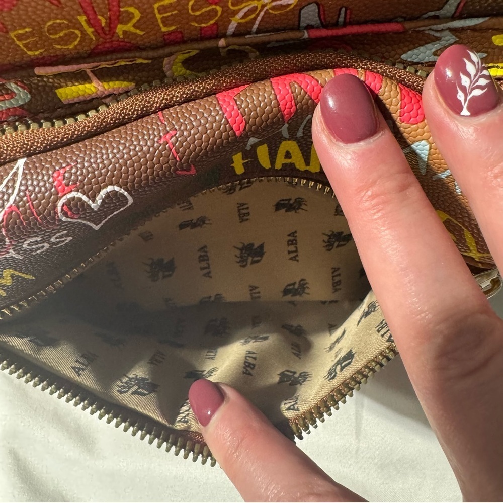 Alba Mini Backpack – NWT – Burnt Orange Graffiti Print - Picture 9 of 16